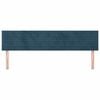 vidaXL T&ecirc;tes de lit 2 pcs Bleu fonc&eacute; 90x5x78/88 cm Velours