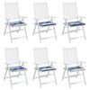 vidaXL Coussins de chaise de jardin lot de 6 40x40x4 cm tissu