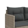 vidaXL Salon de jardin 5 pcs avec coussins gris clair r&eacute;sine tress&eacute;e