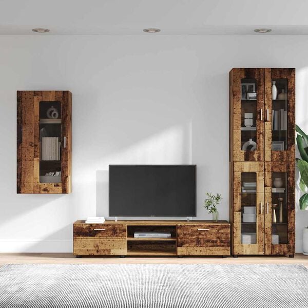 vidaXL Ensemble meuble TV FLORIN Bois ancien Bois d'ing&eacute;nierie