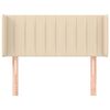 vidaXL T&ecirc;te de lit avec oreilles Cr&egrave;me 83x16x78/88 cm Tissu