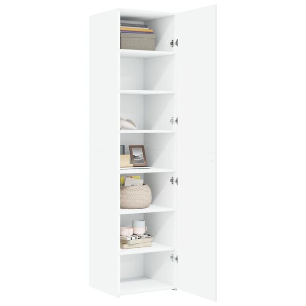 vidaXL Buffet haut blanc 45x42,5x185 cm bois d'ingénierie