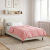 vidaXL Duvet d'&eacute;t&eacute; simple Matelass&eacute; Rose 155 x 220 cm Microfibre