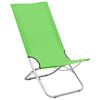 vidaXL Chaises de plage pliables lot de 2 Vert Tissu