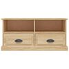 vidaXL Meuble TV ch&ecirc;ne sonoma 93x35,5x45 cm bois d'ing&eacute;nierie