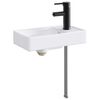 vidaXL Lavabo de salle de bains Noir Mat 40,5 x 22,5 x 11,5 cm m&eacute;tal