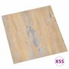 vidaXL Planches de sol 55 pcs Marron 5,11 m&sup2; PVC