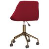 vidaXL Chaises &agrave; manger pivotantes lot de 2 rouge bordeaux velours