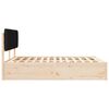 vidaXL Cadre de lit avec t&ecirc;te de lit rembourr&eacute;e Noir 150 x 200 cm