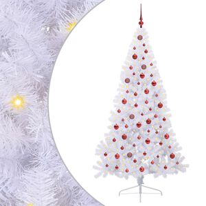 vidaXL Sapin de No&euml;l artificiel avec 300 LED Blanc 210 cm PVC et Acier