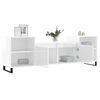 vidaXL Meuble TV Blanc brillant 160x35x55 cm Bois d'ing&eacute;nierie