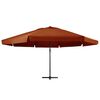 vidaXL Parasol de jardin avec m&acirc;t en aluminium 600 cm terre cuite