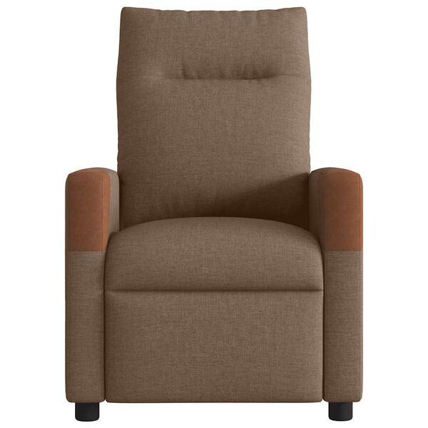 vidaXL Fauteuil inclinable Marron Tissu