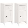 vidaXL Buffets 2 pcs blanc 40x35x80 cm bois massif de pin