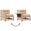 vidaXL Salon de jardin 5 pcs avec coussins Bois de pin massif