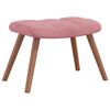 vidaXL Chaise &agrave; bascule avec repose-pied Rose Velours