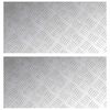 vidaXL Nez de marche Rectangulaire 2 pcs Argent&eacute; 60 x 30 cm Aluminium