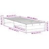vidaXL Cadre de lit Blanc 80 x 220 cm Pin massif