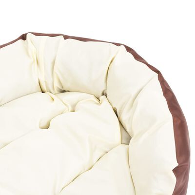vidaXL Coussin réversible lavable de chien Marron/crème 150x120x25 cm