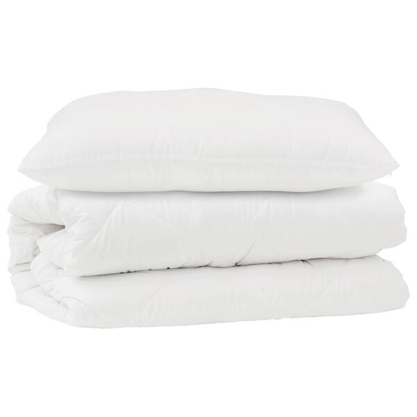 vidaXL Ensemble de Duvet avec oreiller 2 pcs Blanc Microfibre