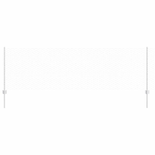 vidaXL Cl&ocirc;ture avec poteau Argent&eacute; 0,8 x 100 m Acier