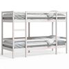 vidaXL Lit superpos&eacute; sans matelas blanc 90x200 cm bois de pin massif