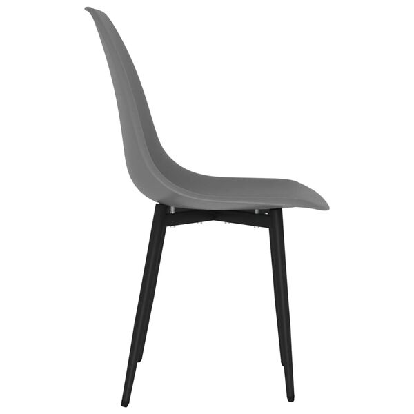 vidaXL Chaises à manger lot de 4 gris PP