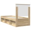 vidaXL Cadre de lit Ch&ecirc;ne Sonoma 75 x 190 cm Bois de pin massif
