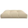vidaXL Coussin de palette beige 120x80x12 cm tissu