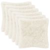 vidaXL Housse de coussin 6 pcs HEERLEN Blanc 40 x 40 cm Fleece PV