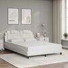 vidaXL Cadre de lit Viana sans matelas blanc 140x200 cm similicuir