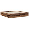 vidaXL Cadre de lit Bois ancien 200 x 200 cm Bois de pin massif