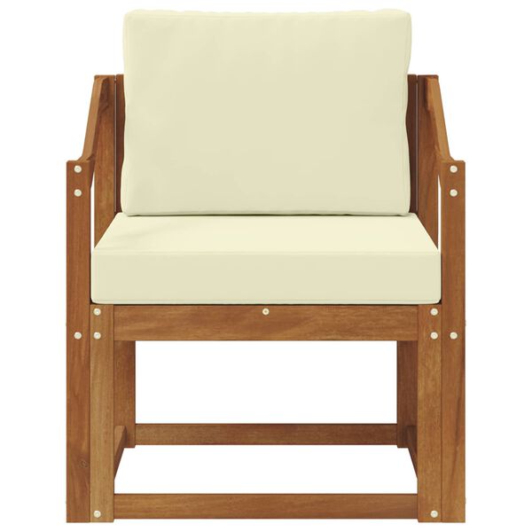 vidaXL Canap&eacute; d&rsquo;ext&eacute;rieur Bois d'acacia massif et polyester Naturel