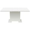 vidaXL Table à manger extensible blanc brillant