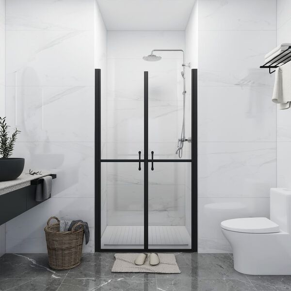 vidaXL Porte de douche ESG transparent (83-86)x190 cm