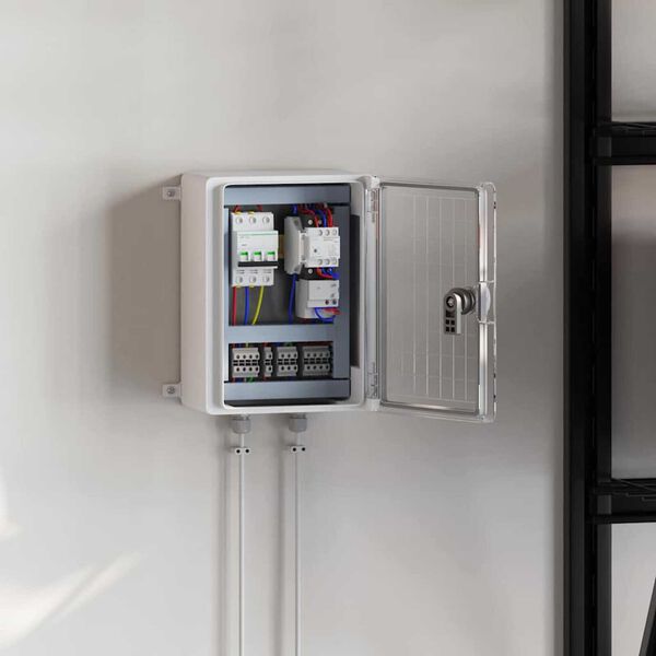 vidaXL Armoire de contr&ocirc;le Gris 47 x 20 x 60 cm Plastic ABS