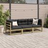 vidaXL Salon de jardin 3 pcs bois de pin impr&eacute;gn&eacute;