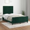 vidaXL Cadre de lit sans matelas vert fonc&eacute; 120x190 cm velours