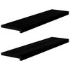 vidaXL Appuis de fen&ecirc;tre 2 pcs brun-noir bois de ch&ecirc;ne massif