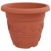 vidaXL Pot &agrave; fleurs rond 6 pcs Rouge brique &Oslash; 26 x 21,5 cm Plastique