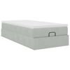 vidaXL Cadre de lit ottoman et matelas gris clair 90x190 cm velours