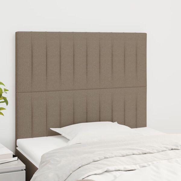 vidaXL T&ecirc;te de lit Taupe 90x5x118/128 cm Tissu