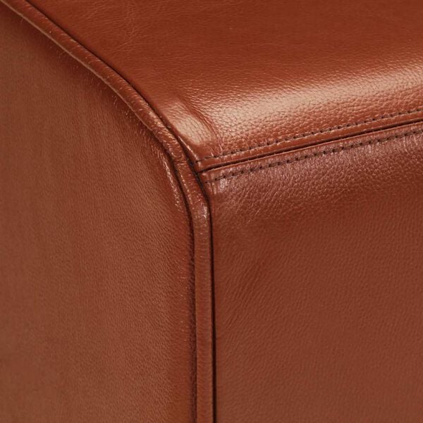 vidaXL Banc de bok de gymnastique marron 110 cm cuir v&eacute;ritable et bois