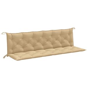 vidaXL Coussins de banc de jardin lot de 2 beige m&eacute;lang&eacute; tissu