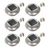 vidaXL Lampe solaire &agrave; LED ronde d'ext&eacute;rieur 6 pcs 12 cm Blanc