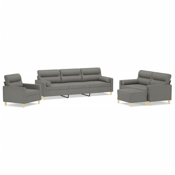 vidaXL Ensemble de canap&eacute;s 3 pcs coussins d&eacute;coratifs et coussins