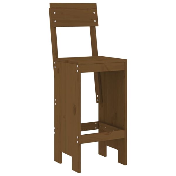 vidaXL Ensemble de bar de jardin 5 pcs marron miel bois de pin massif