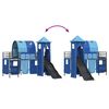 vidaXL Lit mezzanine pour enfants Noir et Bleu 99,5 x 190 cm M&eacute;tал