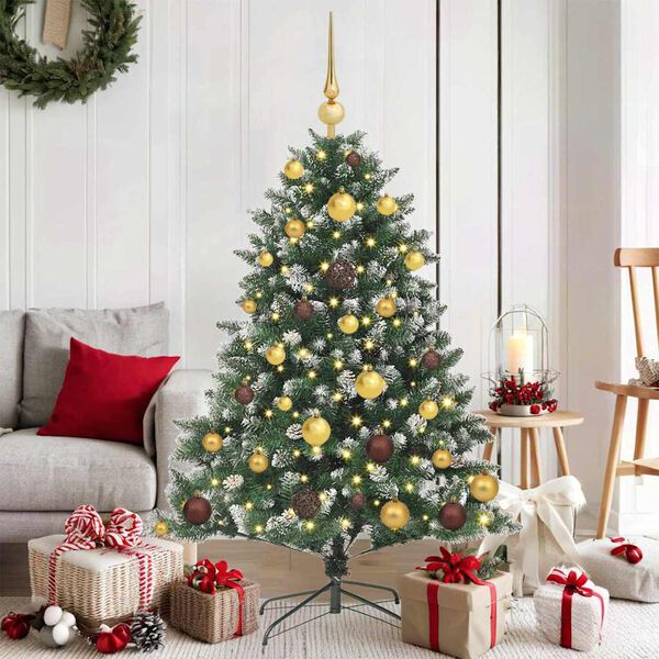 vidaXL Sapin de No&euml;l artificiel Vert 120 cm PVC, plastique et acier