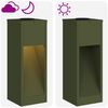 vidaXL Lumière de Chemin LED Solaire 2 pcs Vert olive